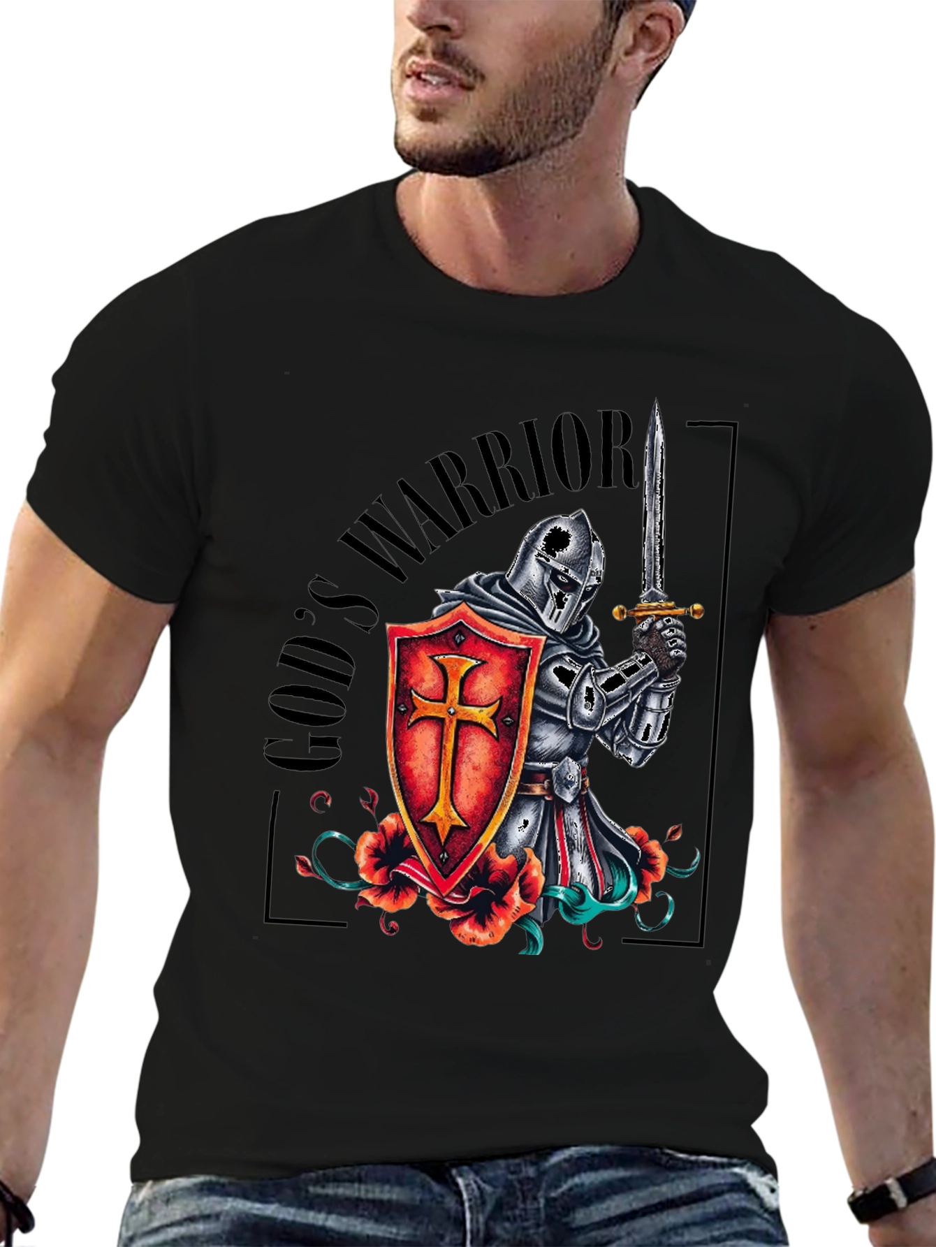 Gods Warrior Knight Templar T-Shirt