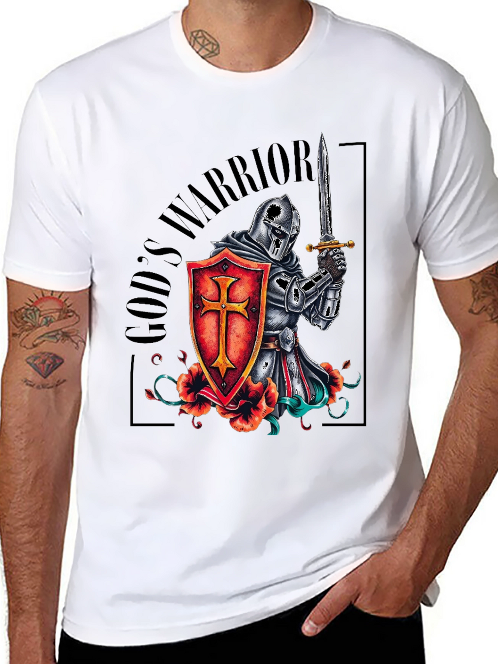Gods Warrior Knight Templar T-Shirt