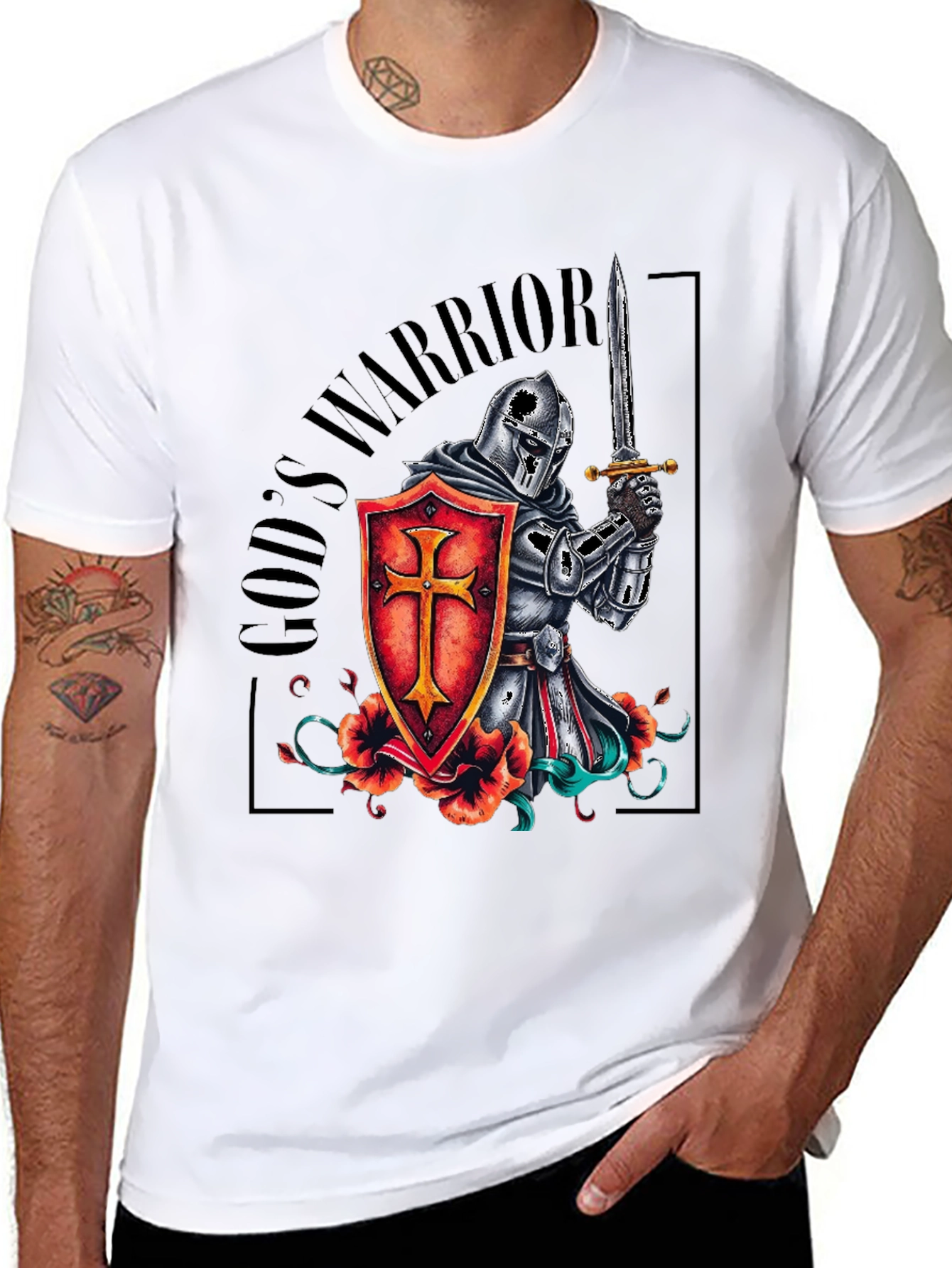 Gods Warrior Knight Templar T-Shirt