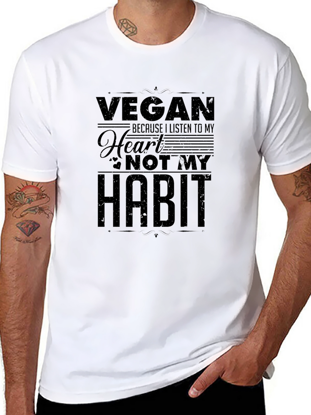 Vegan Heart Habit T-Shirt