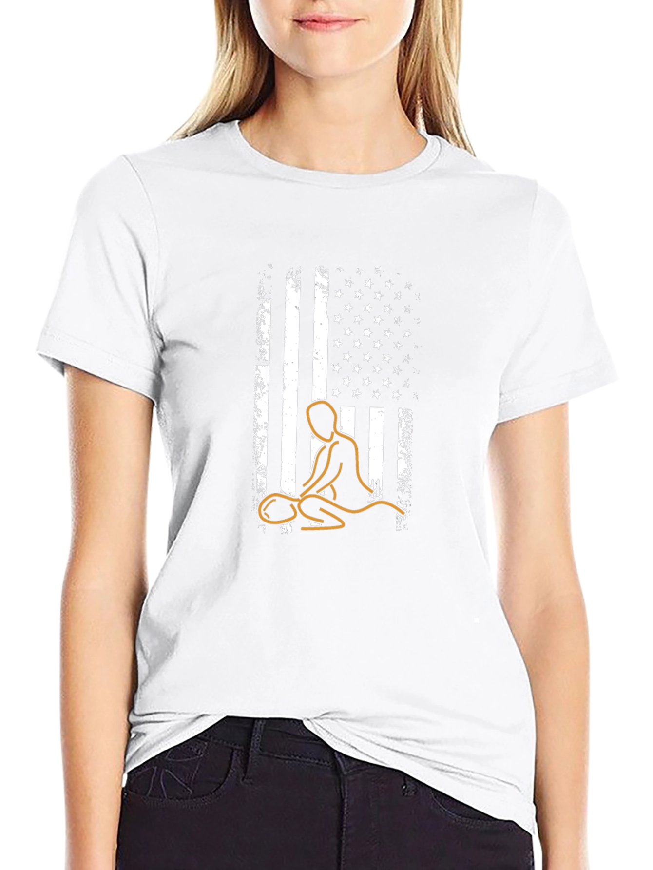 Massage Therapy USA Flag Graphic Tee