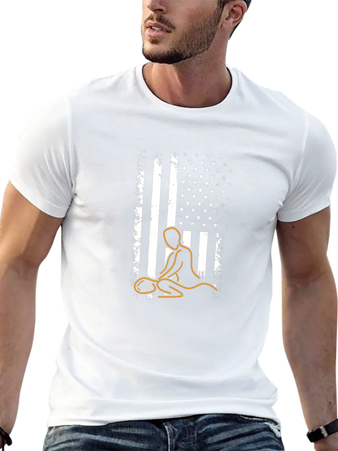 Massage Therapy USA Flag Graphic Tee