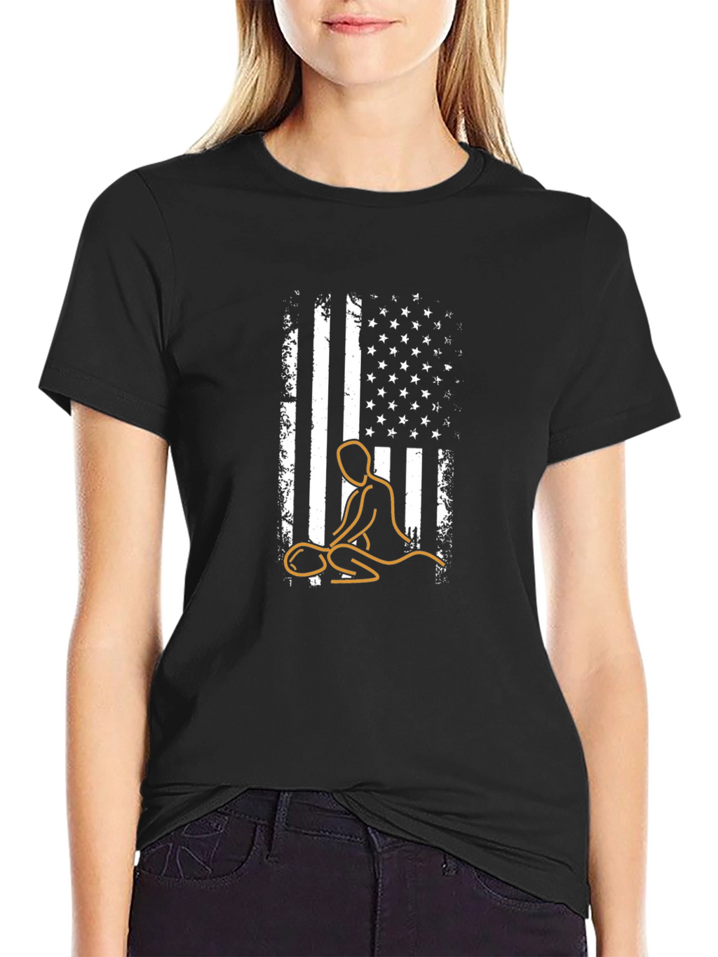 Massage Therapy USA Flag Graphic Tee