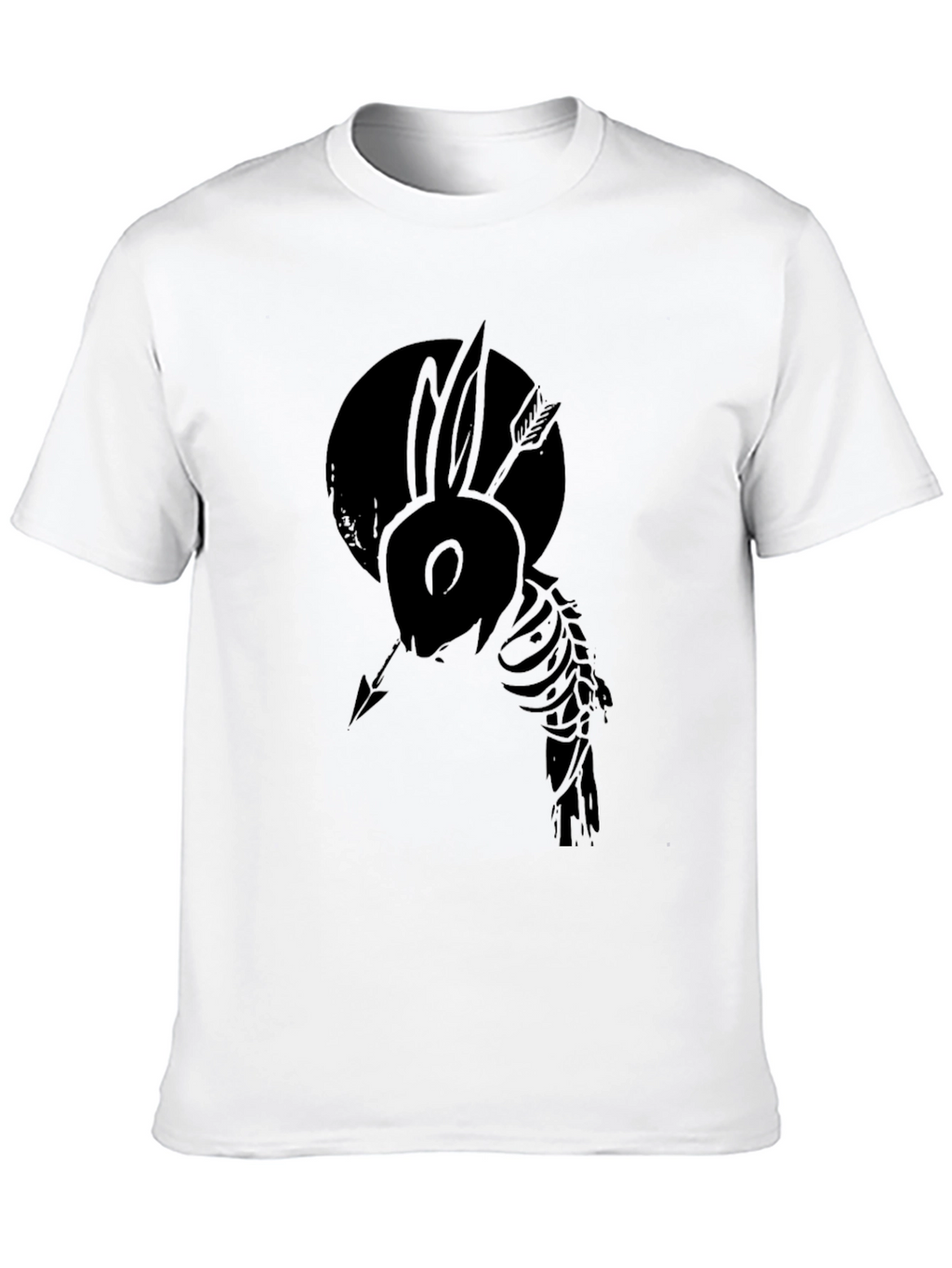 Mens Black Rabbit Arrow Graphic Tee