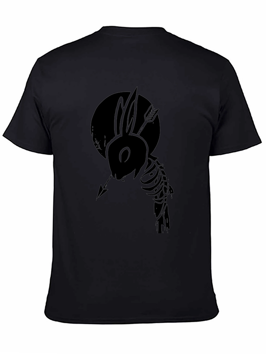 Mens Black Rabbit Arrow Graphic Tee