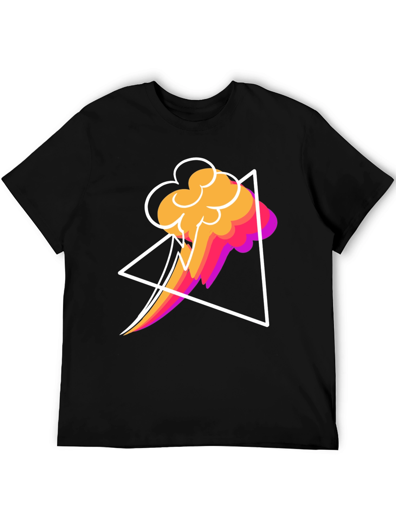 Abstract Graphic T-Shirt - Geometric Cloud Design