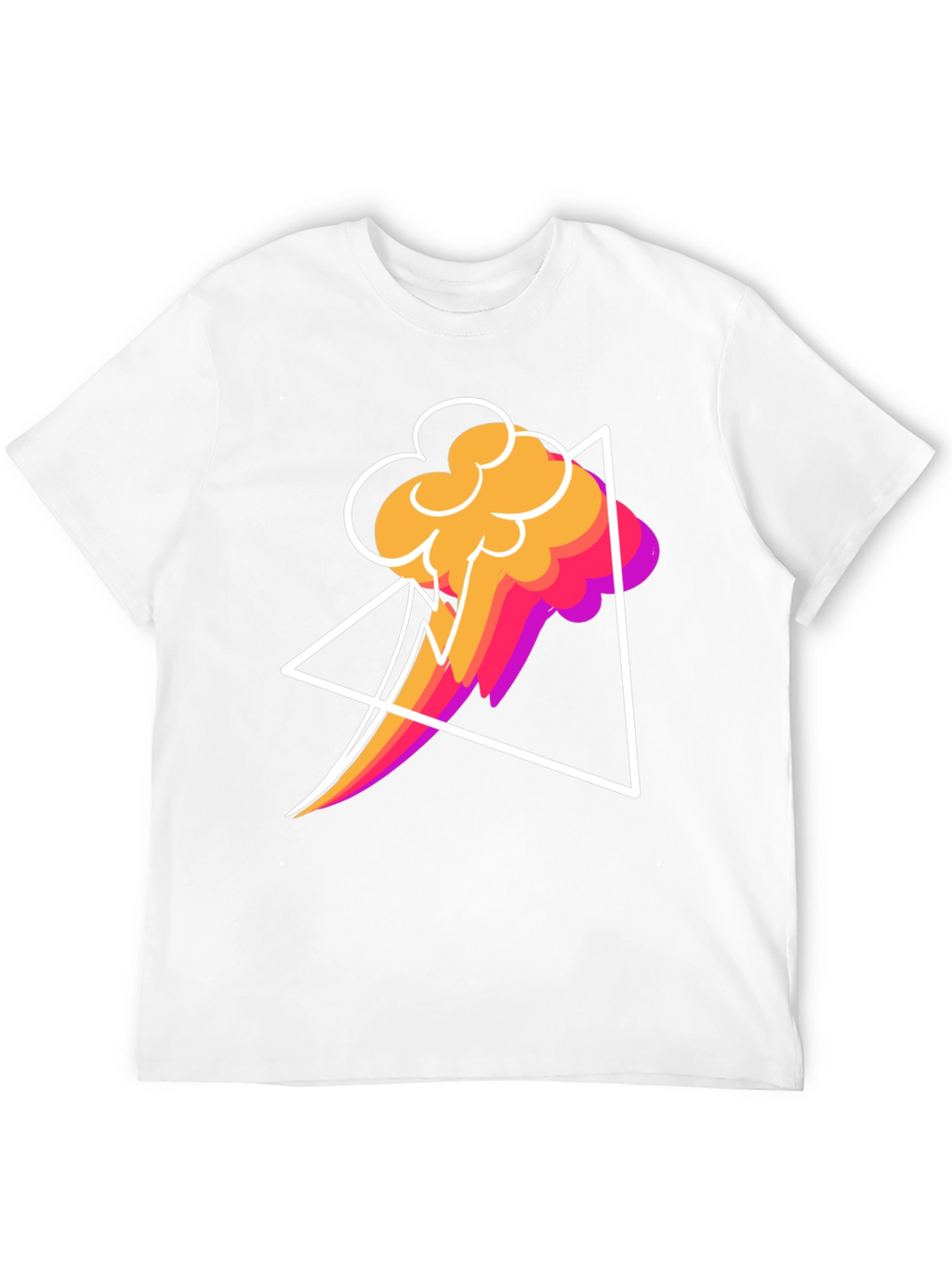 Abstract Graphic T-Shirt - Geometric Cloud Design