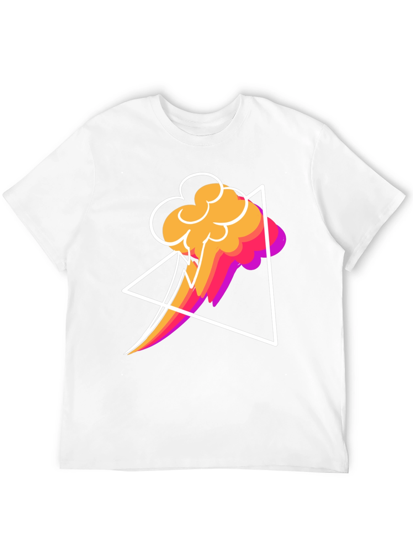 Abstract Graphic T-Shirt - Geometric Cloud Design