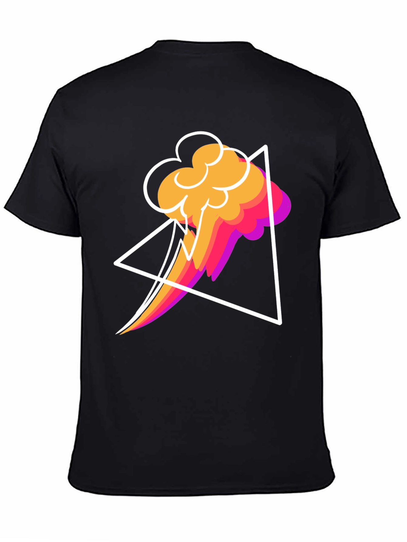 Abstract Graphic T-Shirt - Geometric Cloud Design