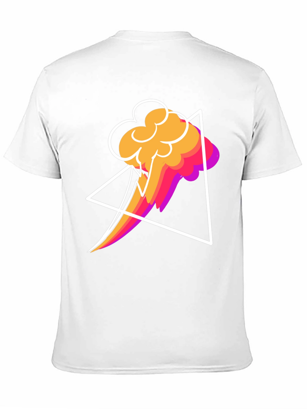 Abstract Graphic T-Shirt - Geometric Cloud Design