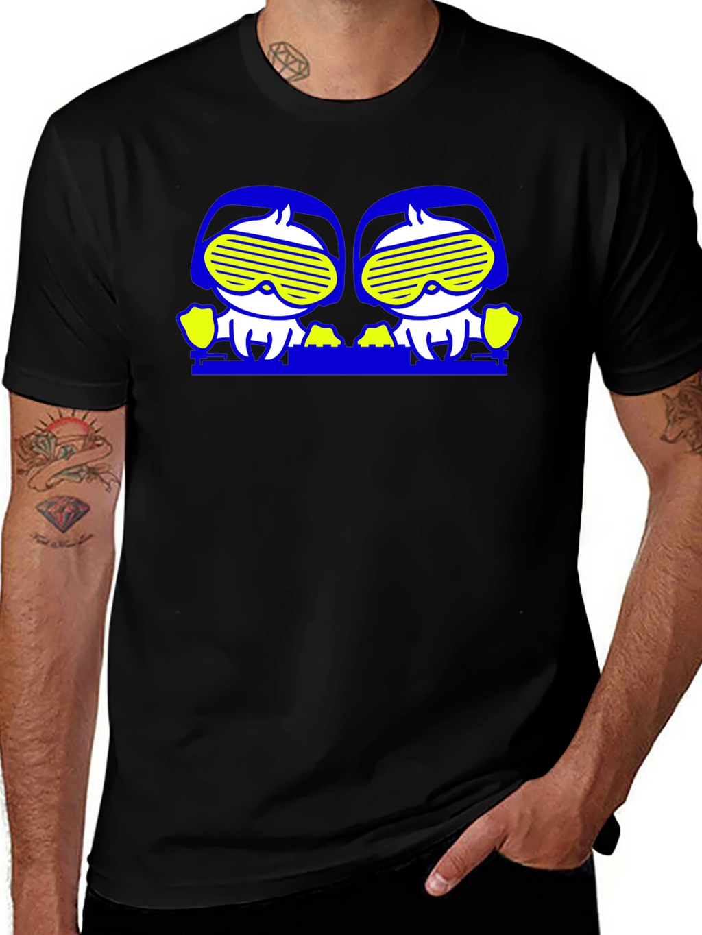 Funky Graphic T-Shirt with Cartoon Character