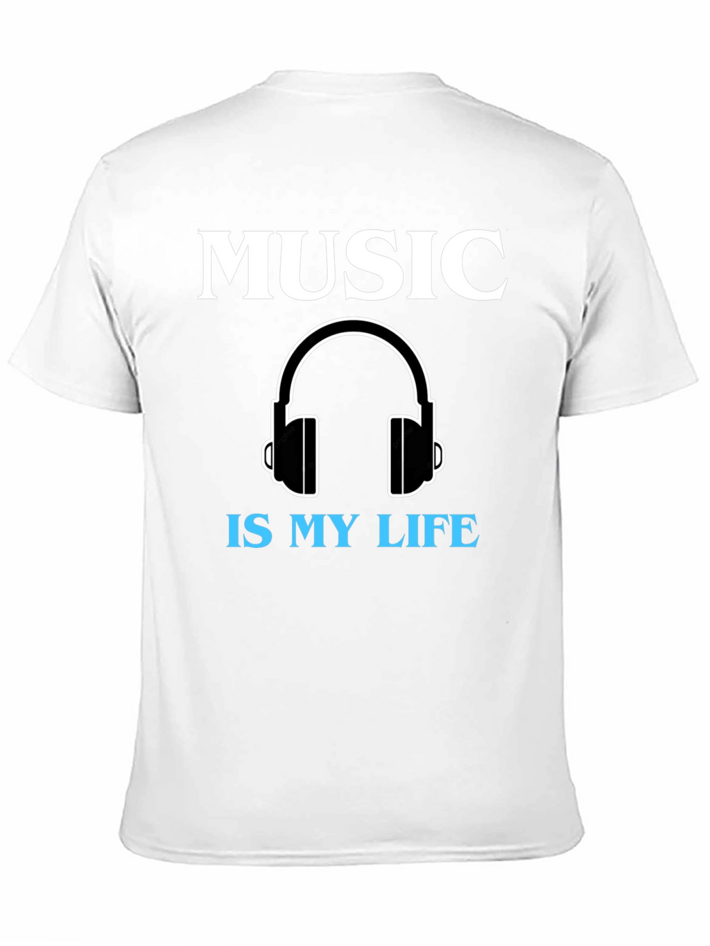 Music is My Life Graphic Tee - Black