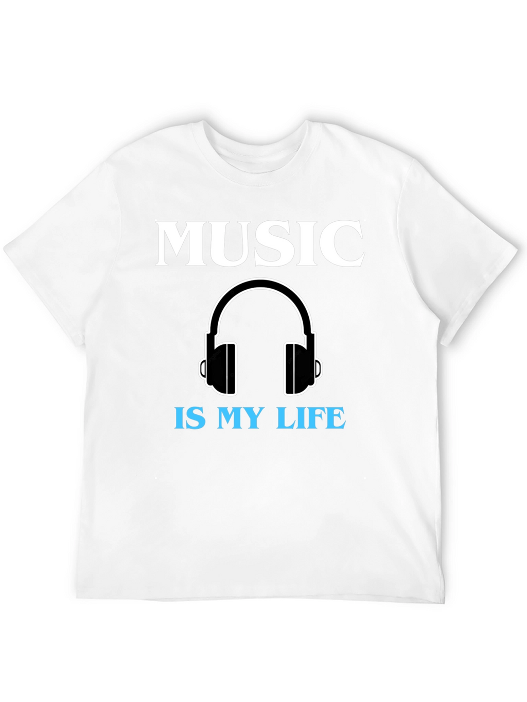 Music is My Life Graphic Tee - Black