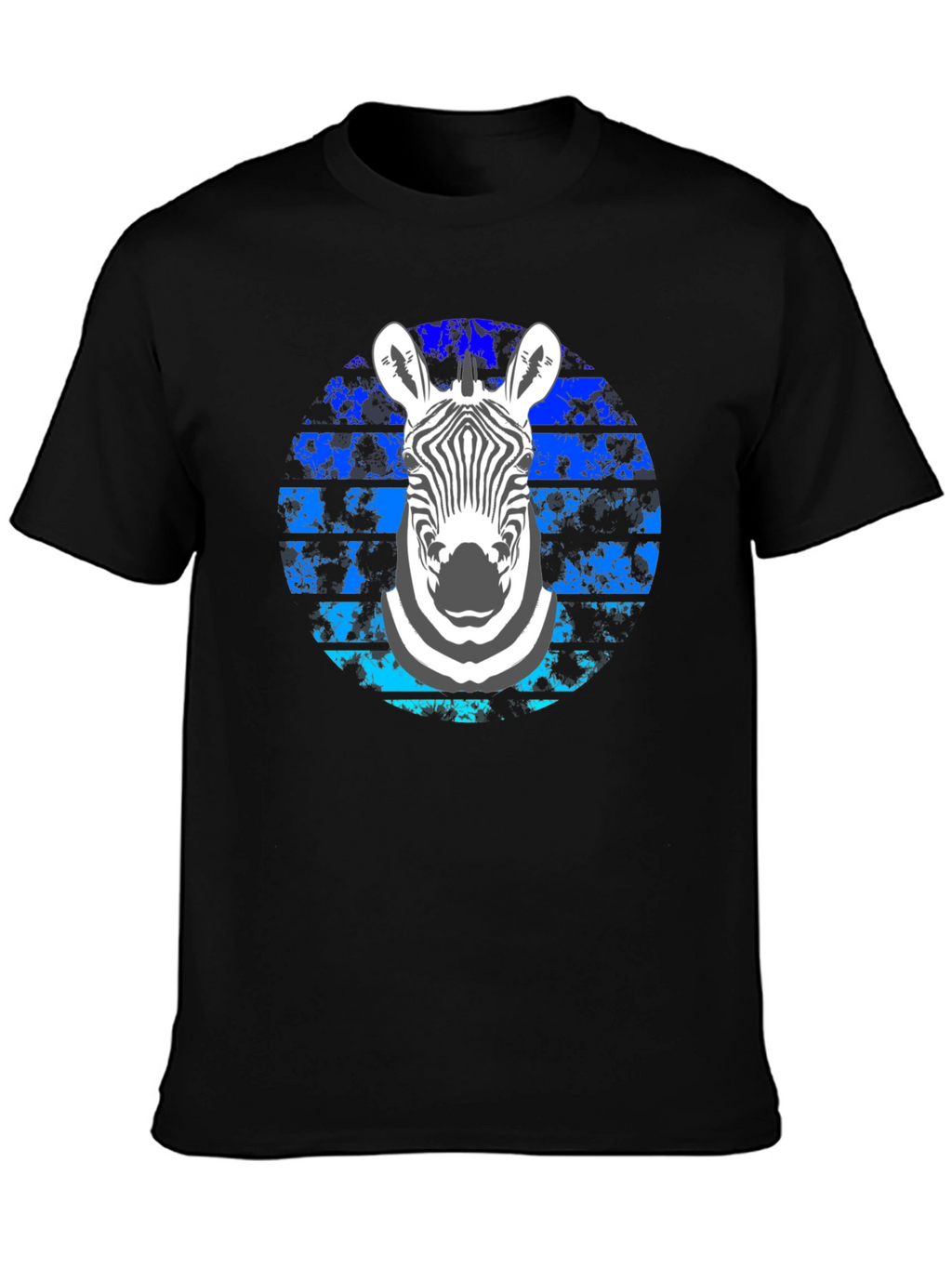 Zebra Graphic Tee - Stylish Mens Black T-Shirt