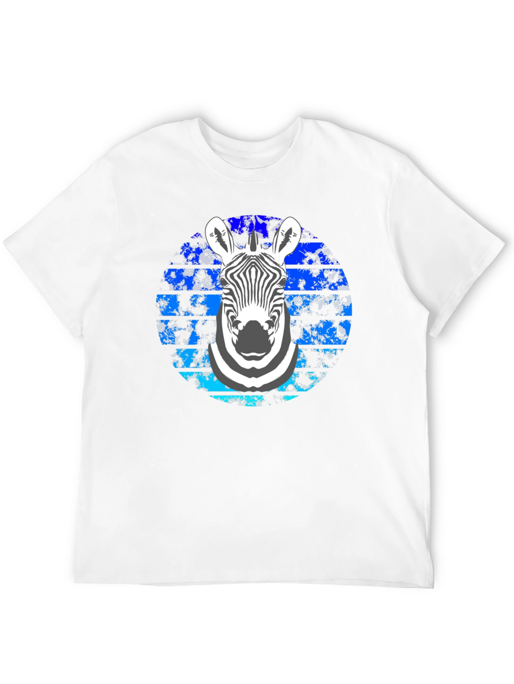 Zebra Graphic Tee - Stylish Mens Black T-Shirt