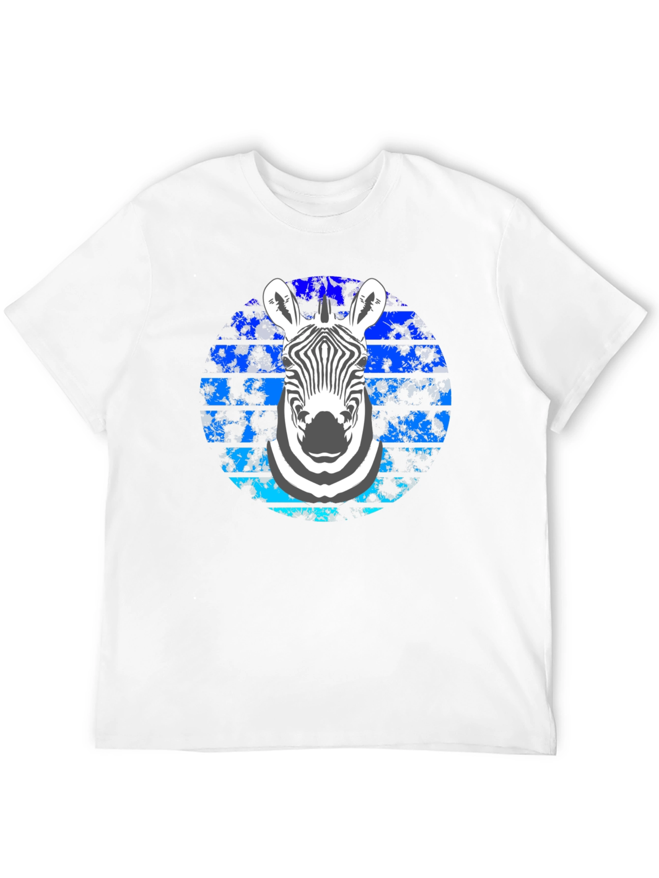 Zebra Graphic Tee - Stylish Mens Black T-Shirt