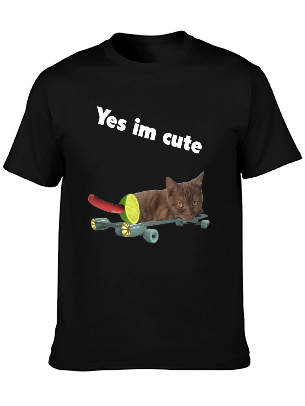 Funny Cat Yes Im Cute Graphic Tee