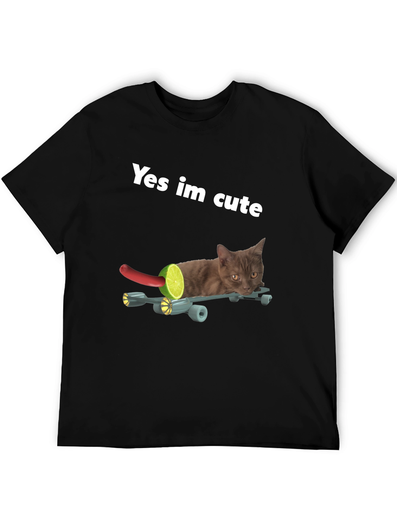 Funny Cat Yes Im Cute Graphic Tee