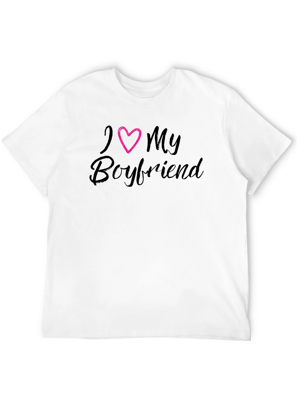 I Heart My Boyfriend Black T-Shirt