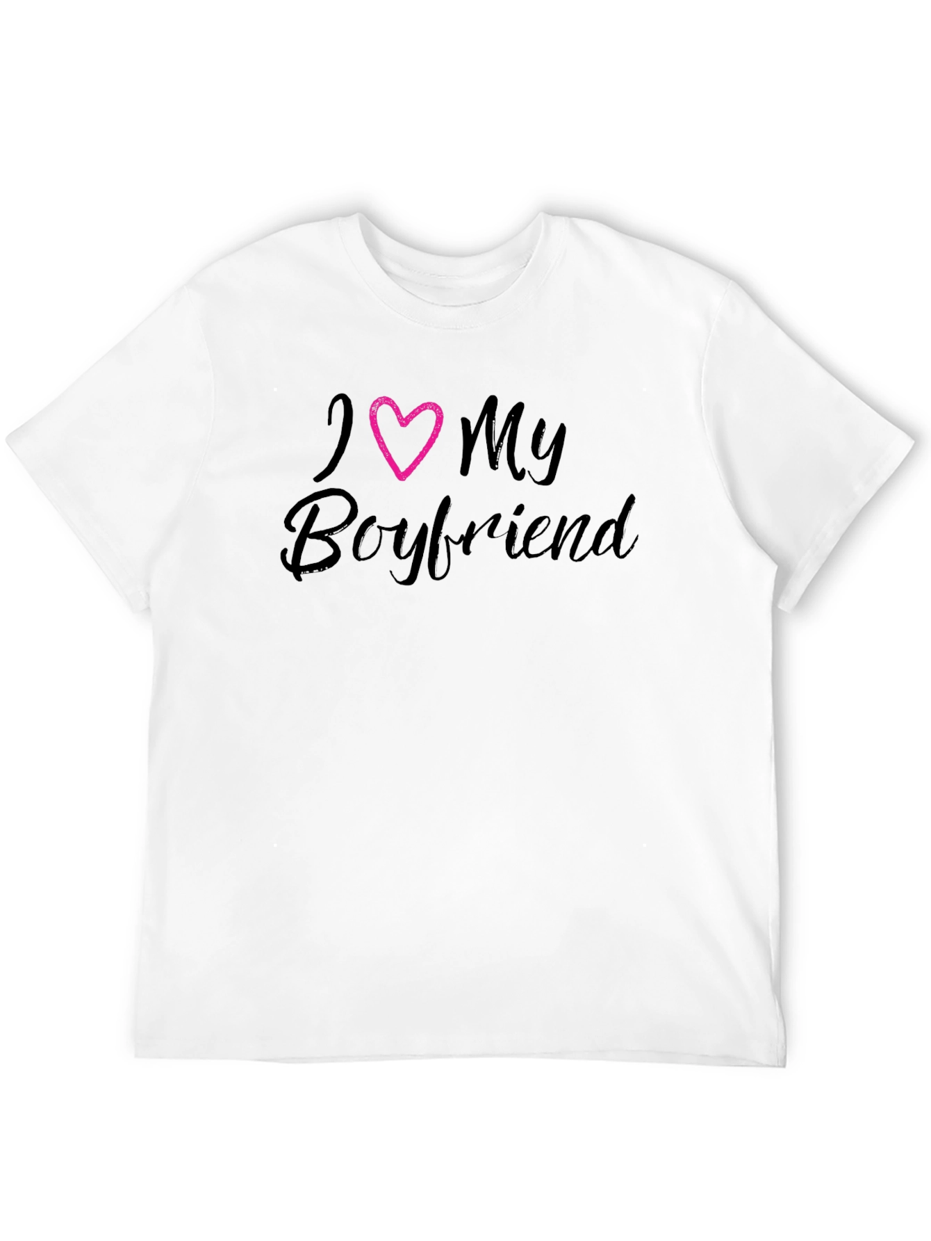 I Heart My Boyfriend Black T-Shirt