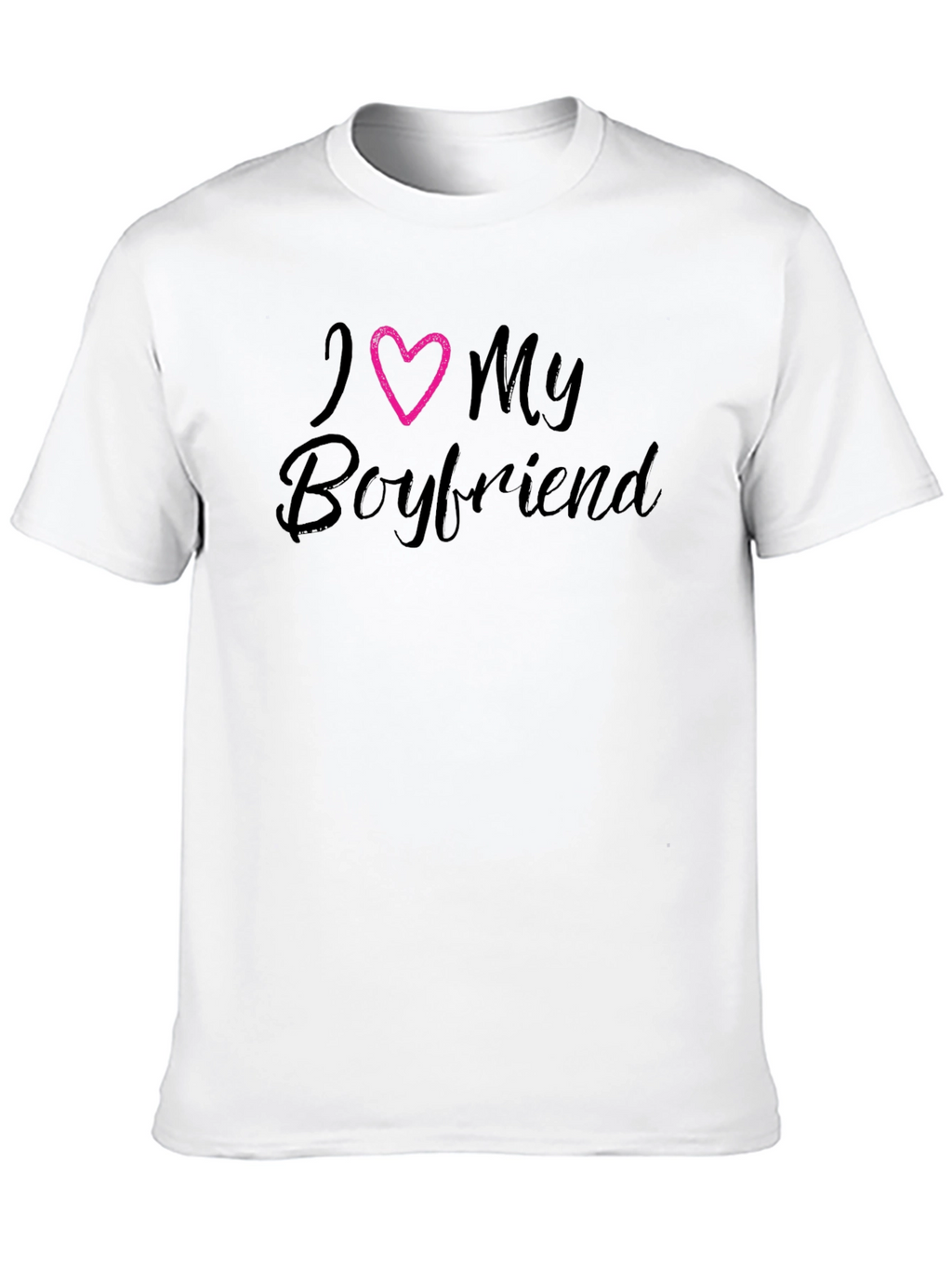 I Heart My Boyfriend Black T-Shirt