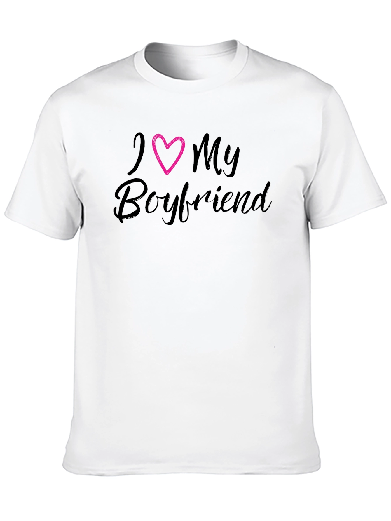I Heart My Boyfriend Black T-Shirt