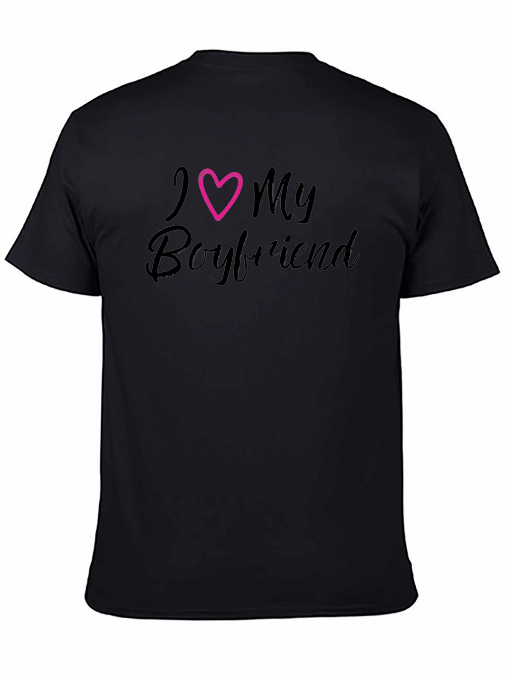I Heart My Boyfriend Black T-Shirt