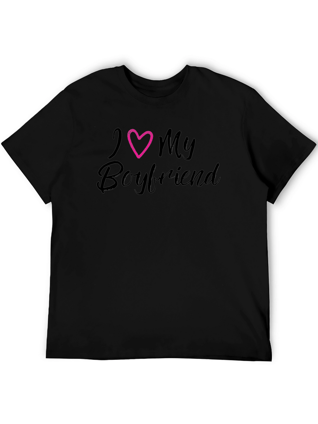 I Heart My Boyfriend Black T-Shirt