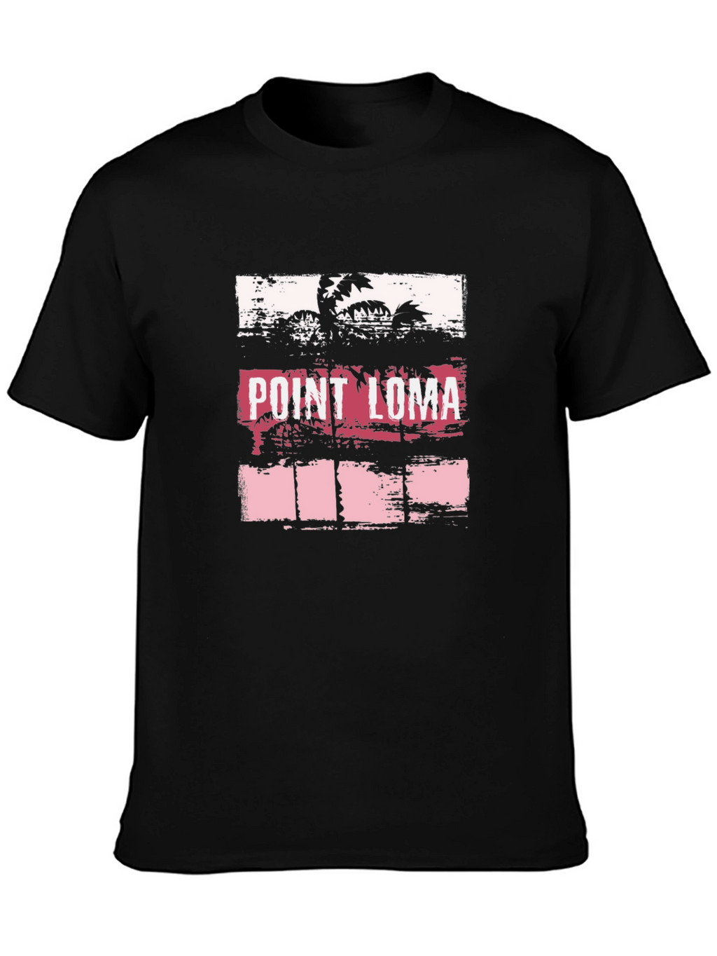 Point Loma Palm Tree Graphic Black T-Shirt