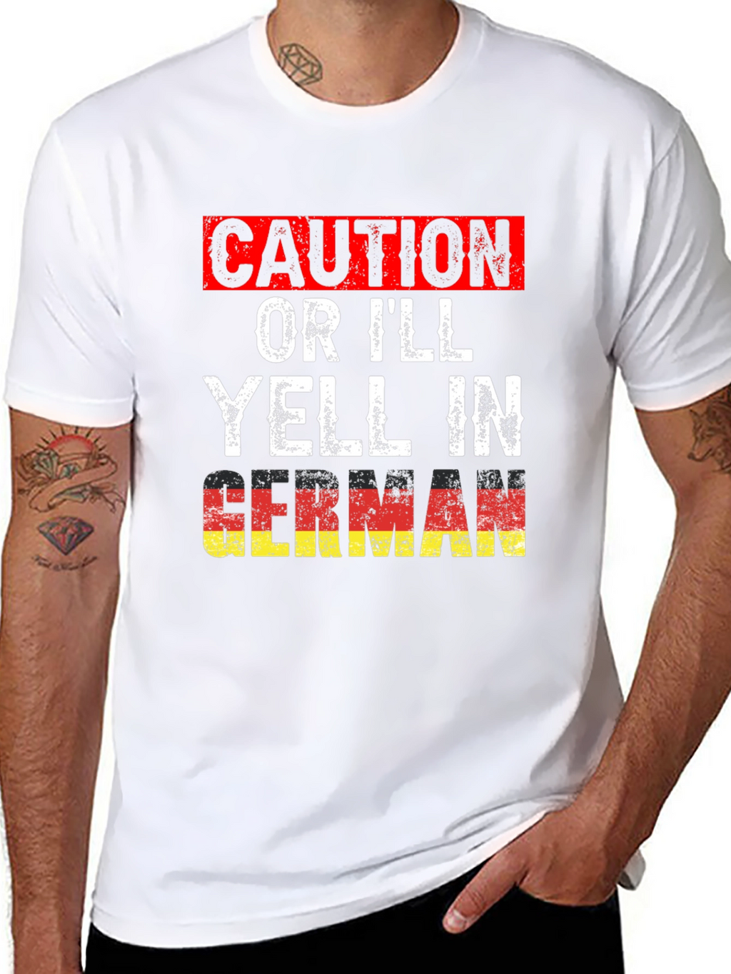 Caution Ill Yell In German T-Shirt