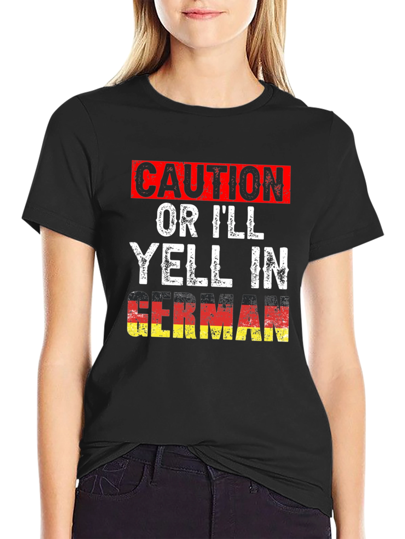Caution Ill Yell In German T-Shirt