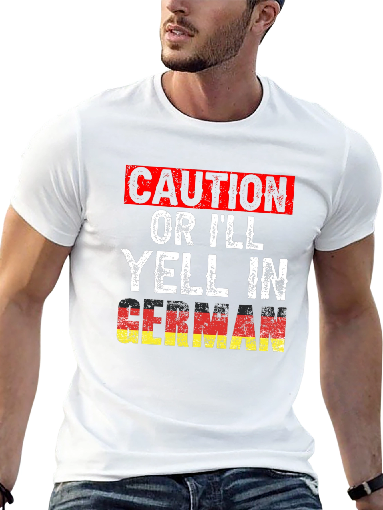 Caution Ill Yell In German T-Shirt