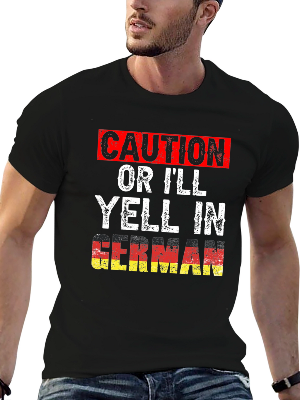 Caution Ill Yell In German T-Shirt