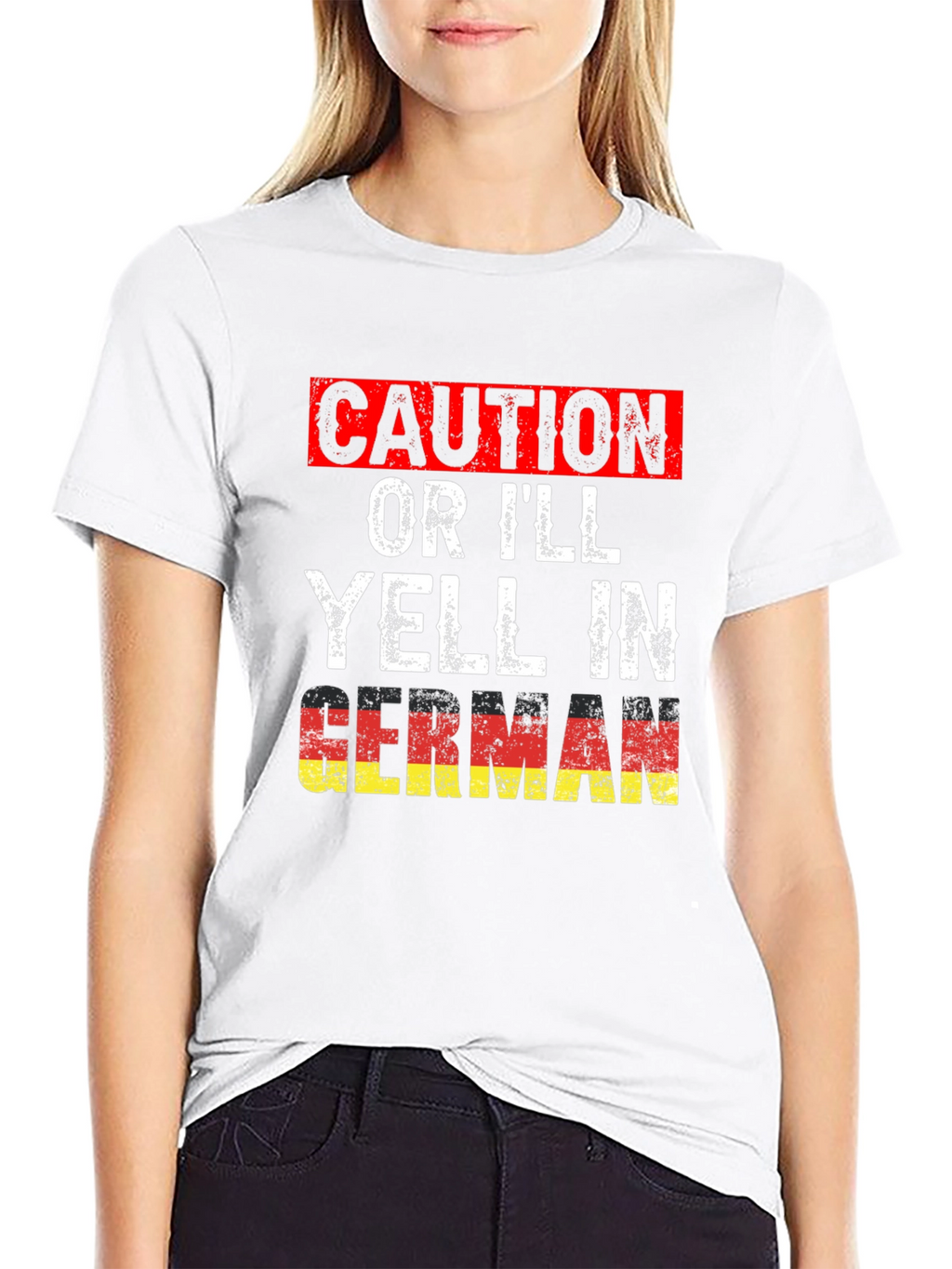 Caution Ill Yell In German T-Shirt