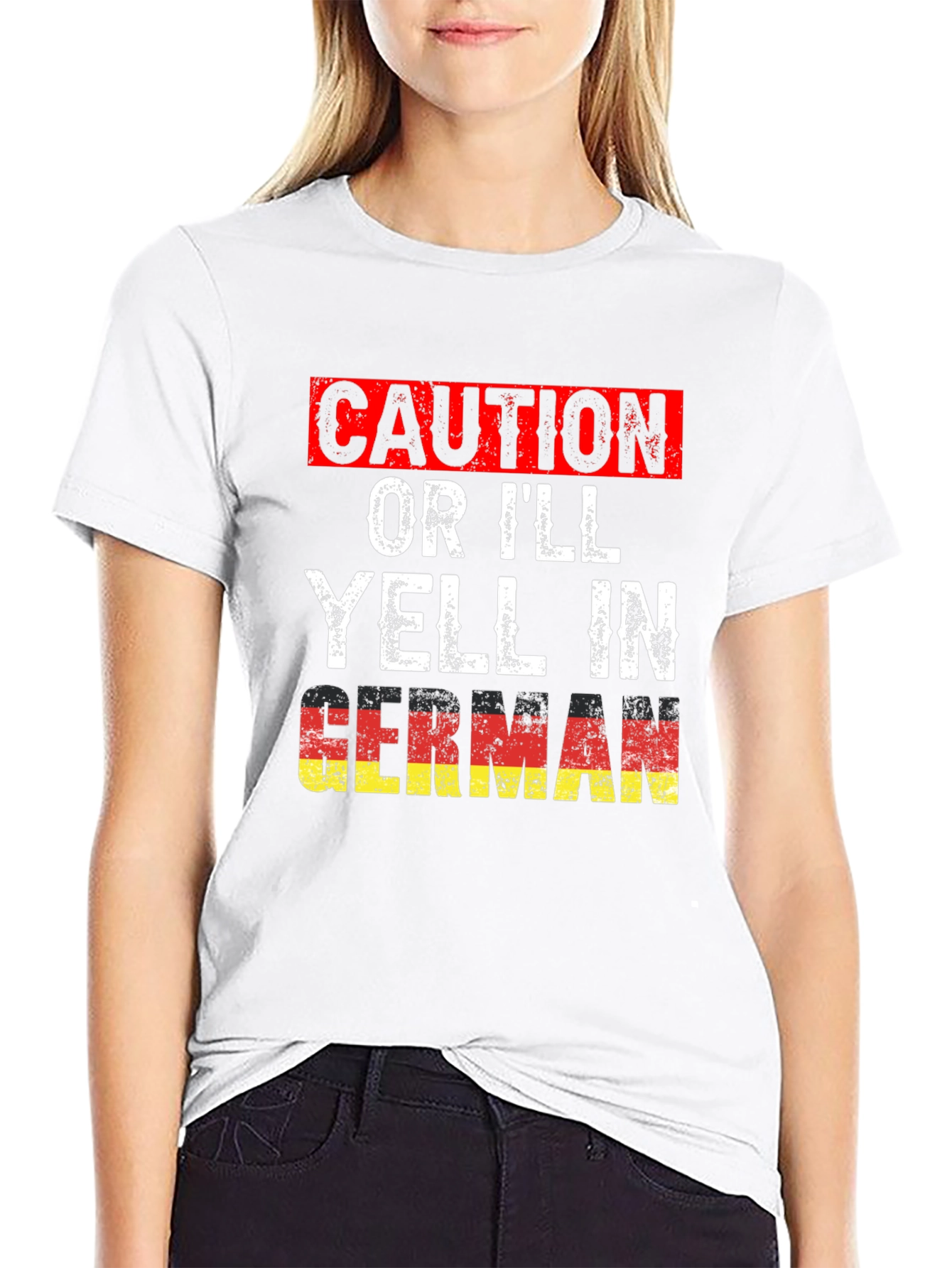 Caution Ill Yell In German T-Shirt
