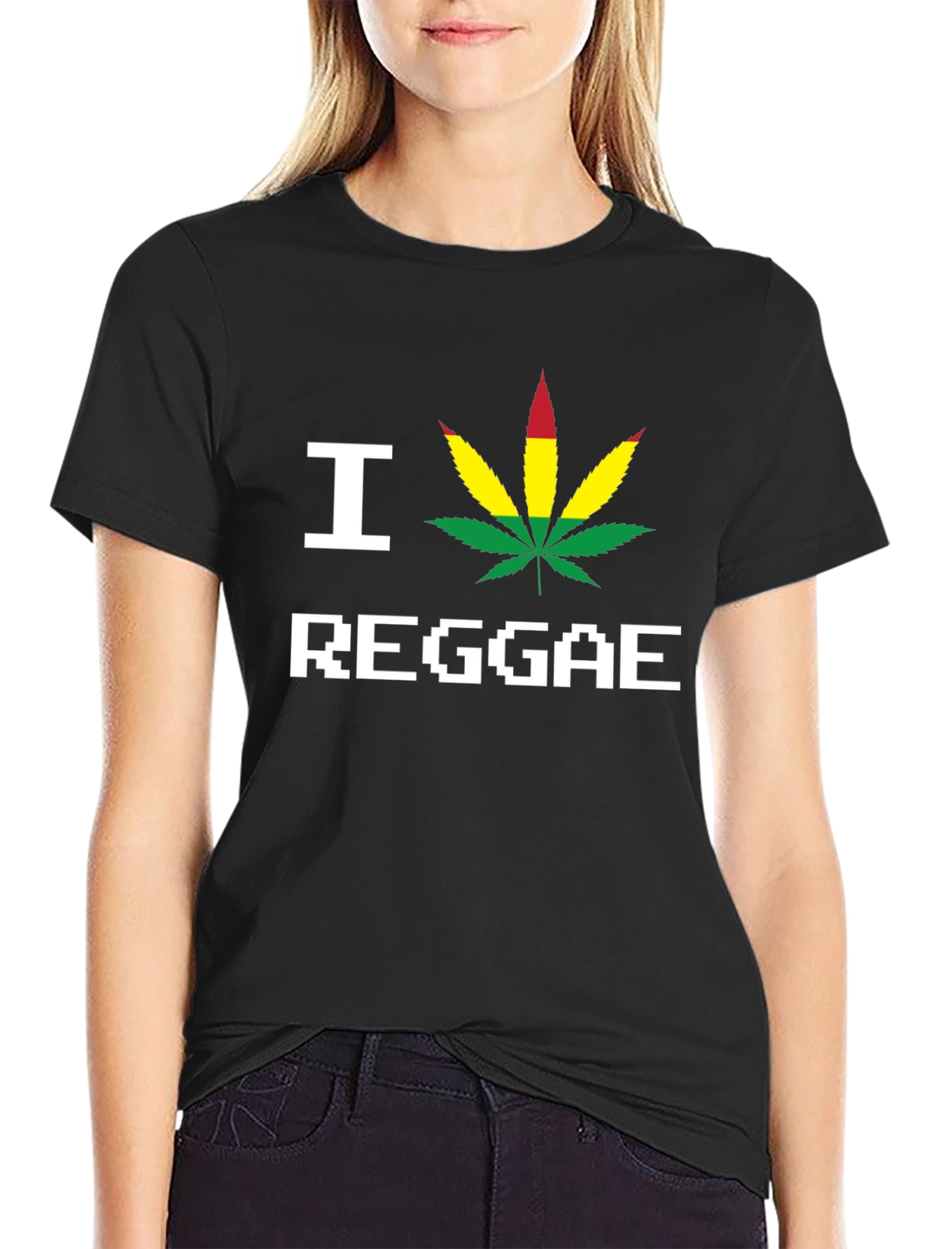 I Love Reggae Black T-Shirt