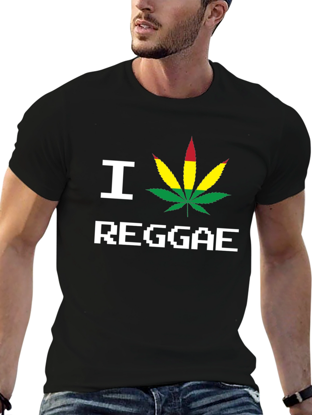 I Love Reggae Black T-Shirt