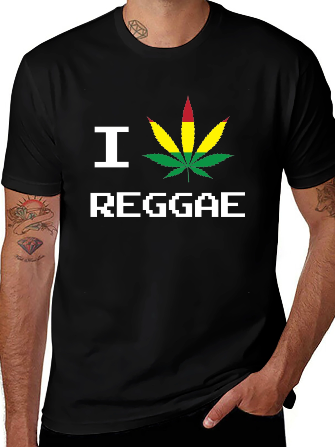 I Love Reggae Black T-Shirt