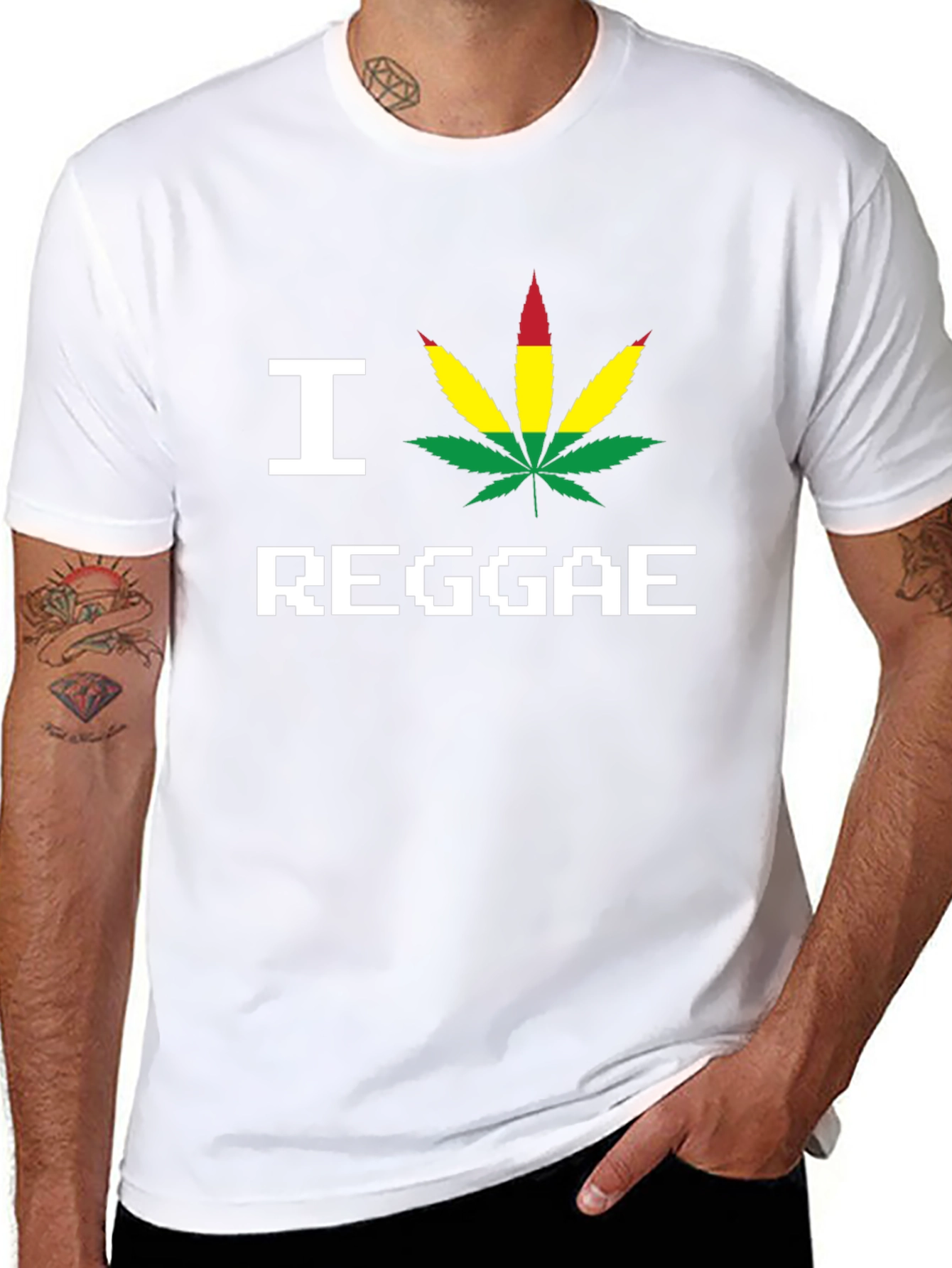I Love Reggae Black T-Shirt