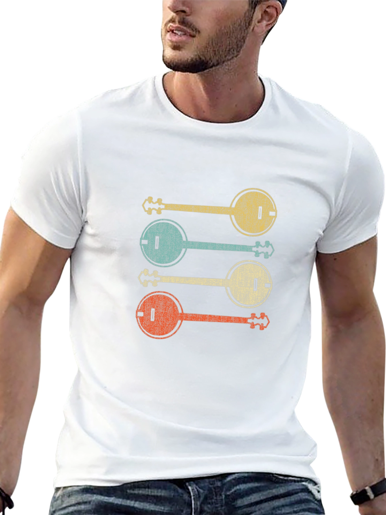 Retro Banjo T-Shirt - Vintage Musical Instrument Tee