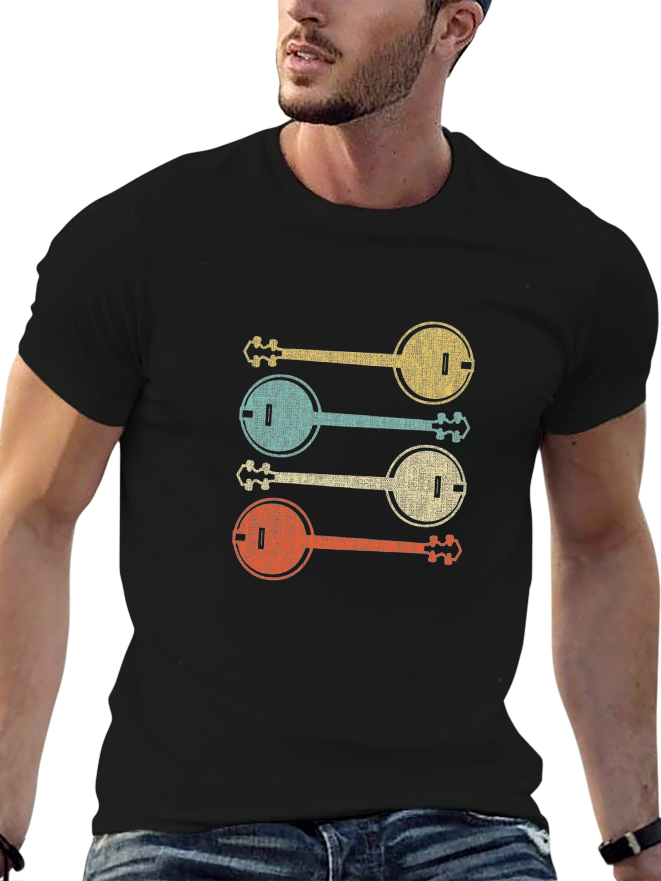 Retro Banjo T-Shirt - Vintage Musical Instrument Tee