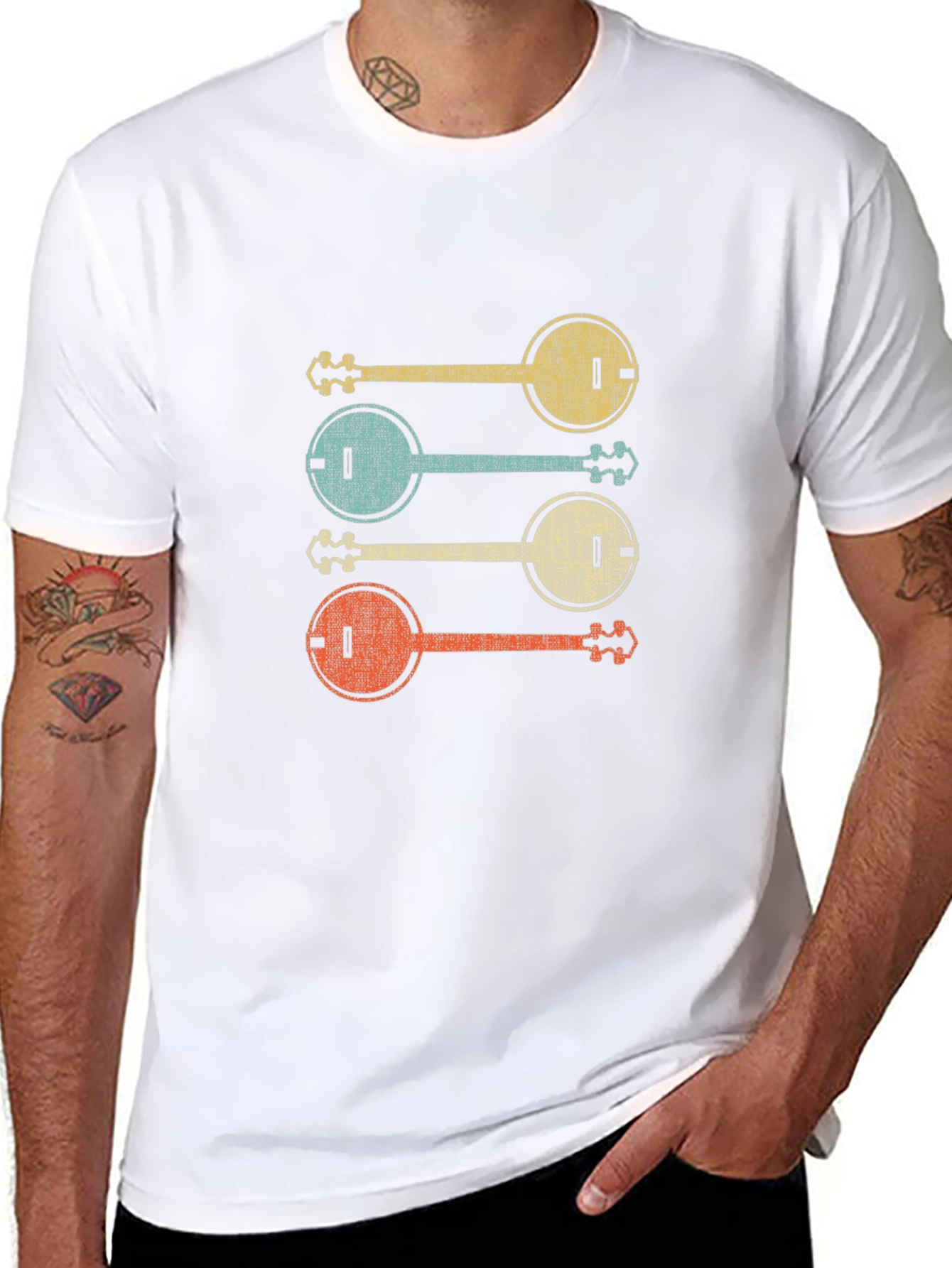 Retro Banjo T-Shirt - Vintage Musical Instrument Tee