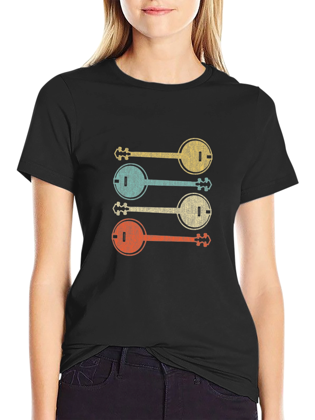 Retro Banjo T-Shirt - Vintage Musical Instrument Tee