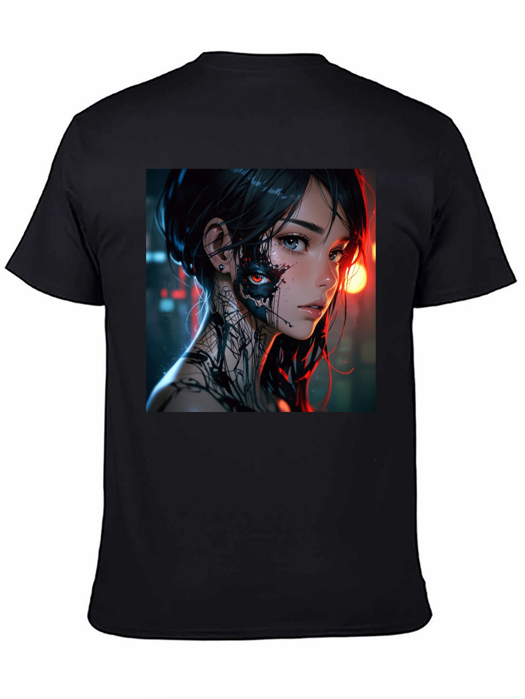 Cyberpunk Anime Girl Graphic T-Shirt