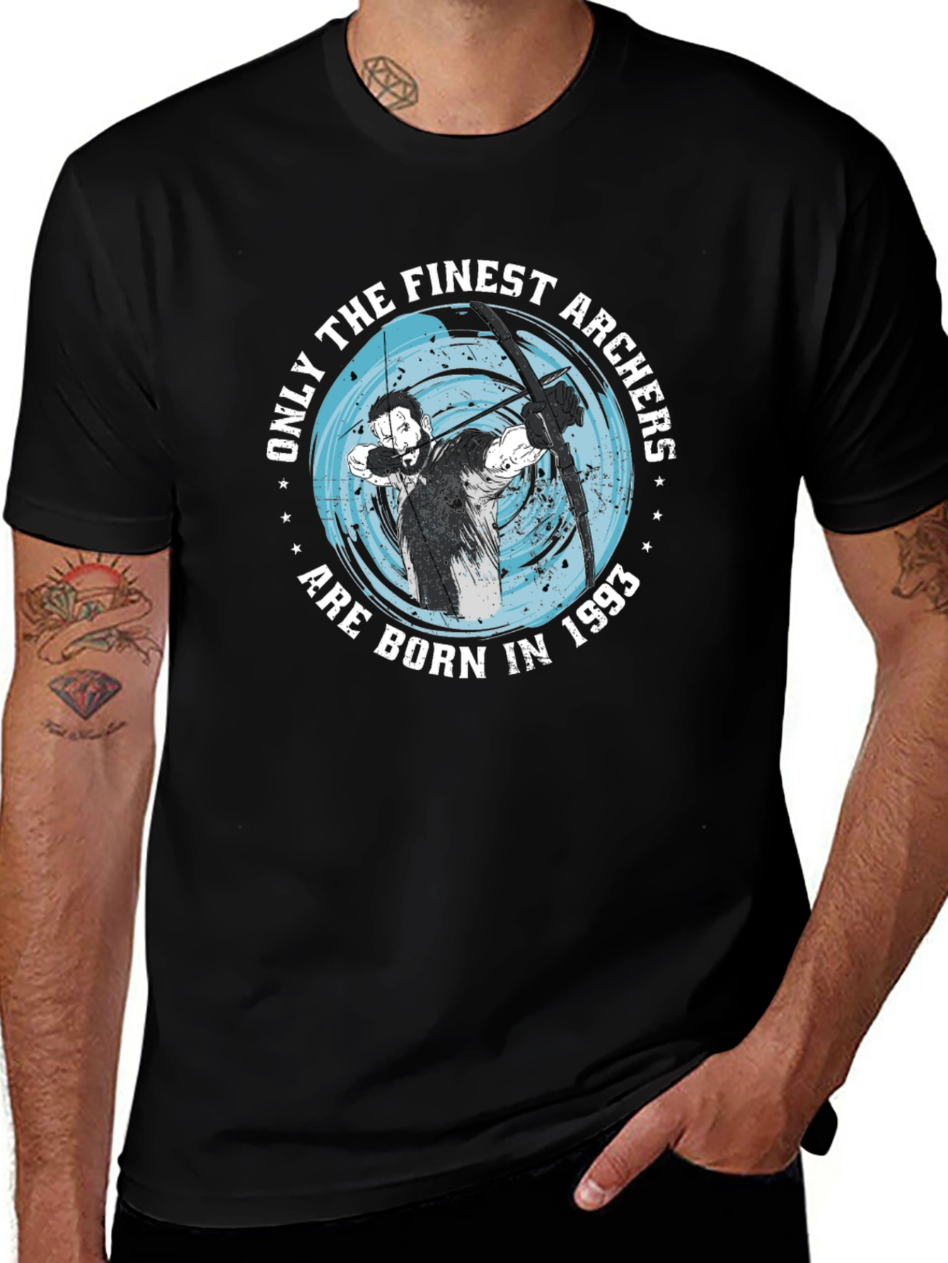Finest Archers Born in 1993 Black T-Shirt