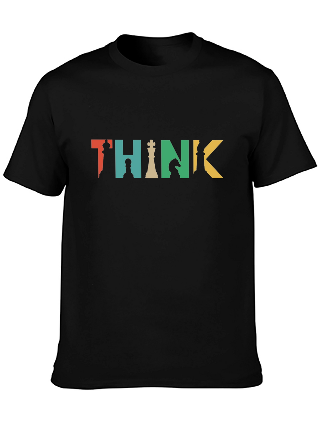 Think Chess Piece Graphic Tee - Black