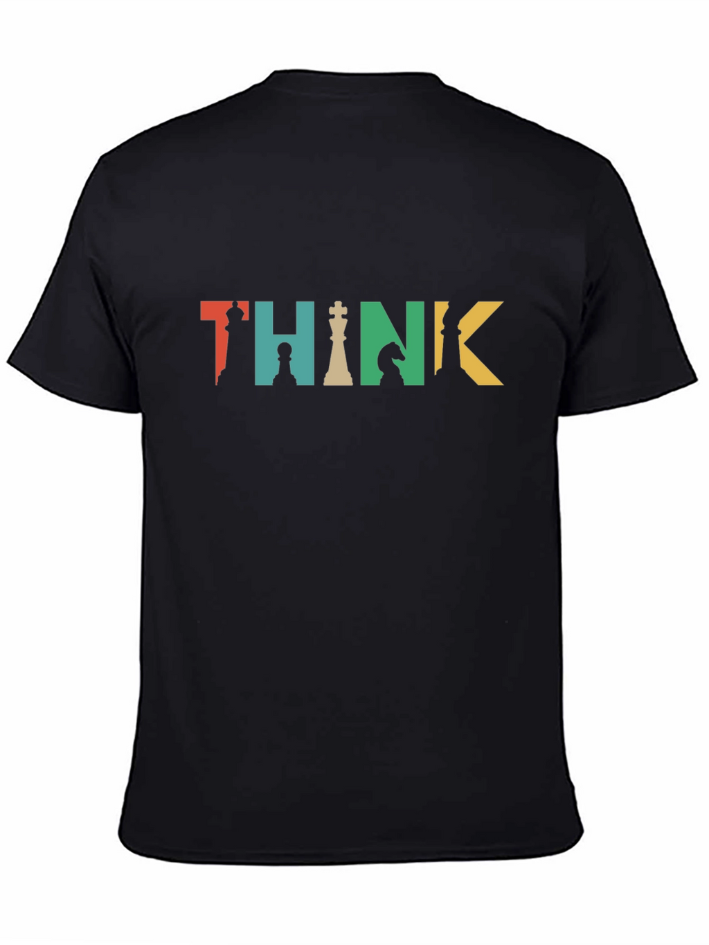 Think Chess Piece Graphic Tee - Black