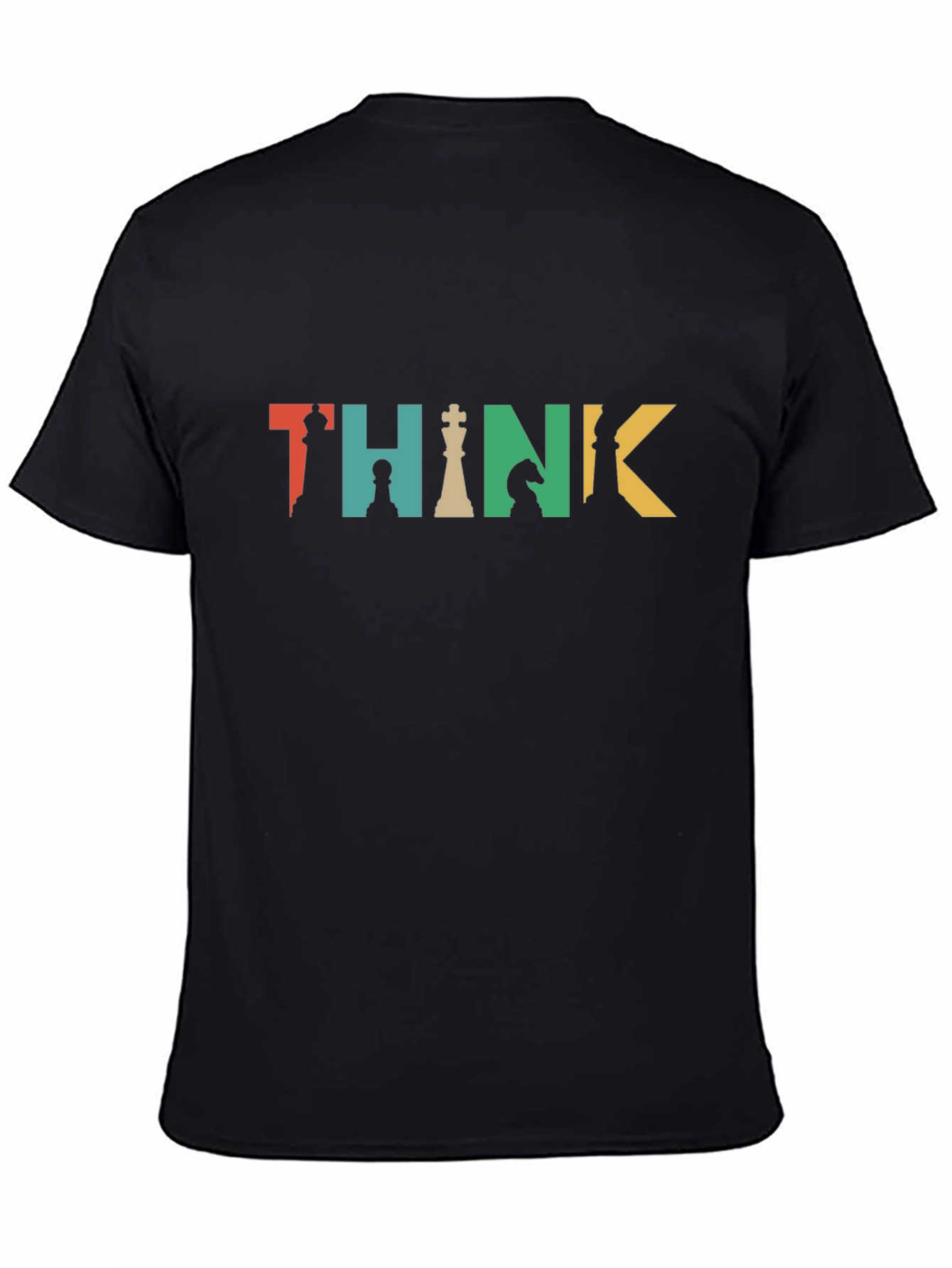 Think Chess Piece Graphic Tee - Black