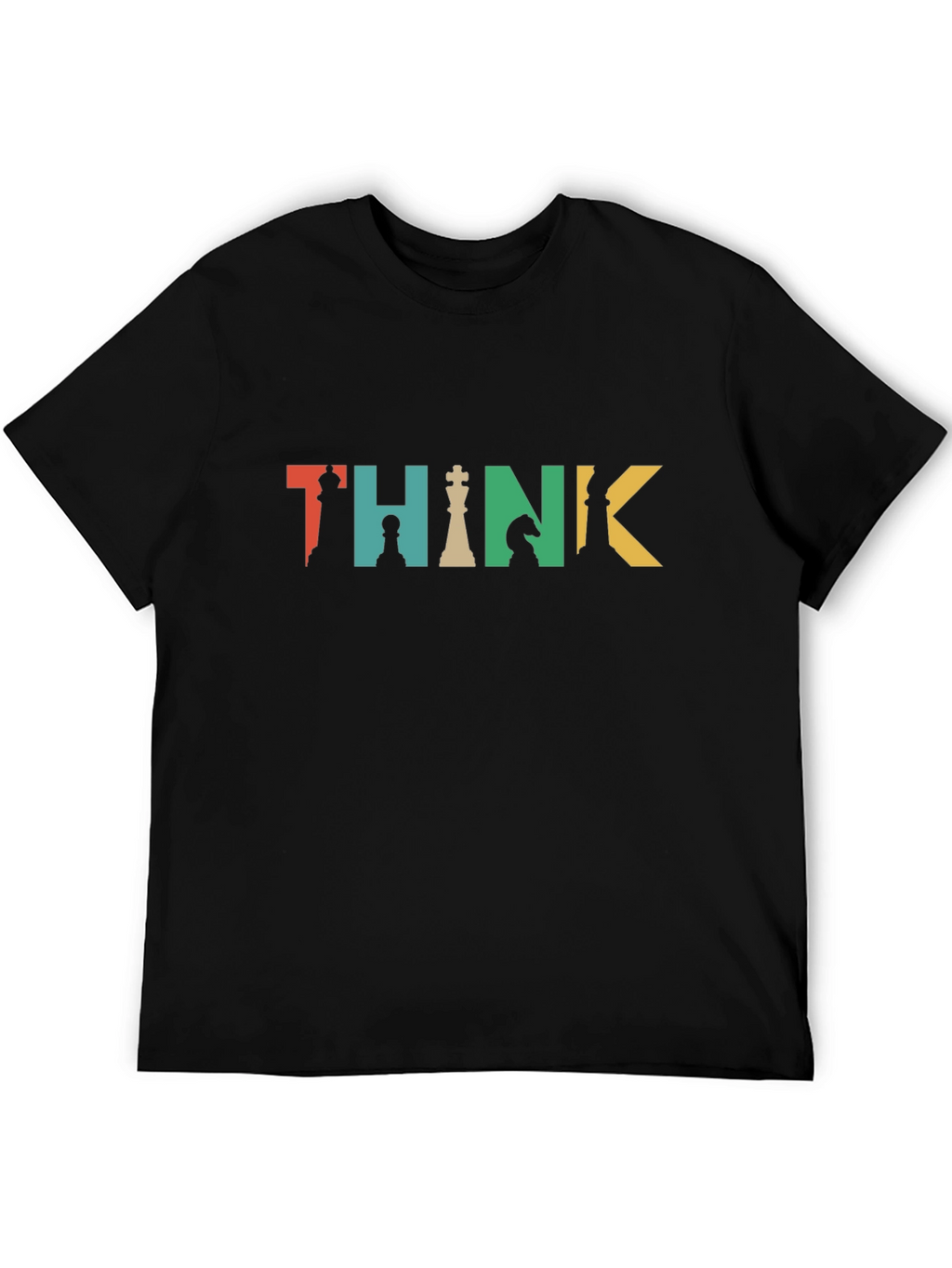 Think Chess Piece Graphic Tee - Black