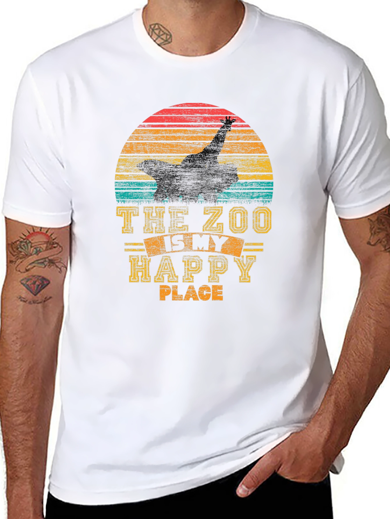Zoo Lover T-Shirt - The Zoo is My Happy Place Retro Style